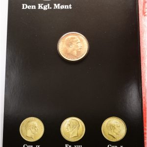 Christian X, 20 kroner 1916, Sieg 3.1, H 1A, F 299, kv. 0-01/0 - i original folder fra Den Kgl. Mønt.