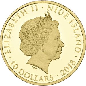 Niue, Elizabeth II, 10 Dollars 2018, H. C. Andersen, Au (999.9/1000), 7.78 g, KM 3051, Proof