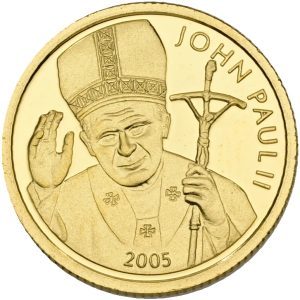 Samoa, 10 Tala 2005, John Paul II, Au (999/1000), 1.24 g, KM 142, Proof