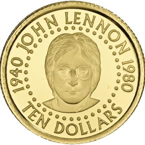 Solomon Islands, 10 Dollars 2005, John Lennon, Au (999/1000), 1.24 g, KM 142, Proof