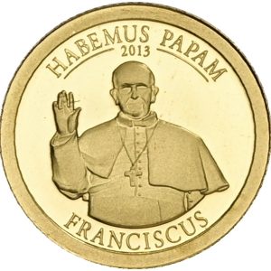 Cook Islands, Dollar 2013, Franciscus, Au (999/1000), 0.50 g, Proof