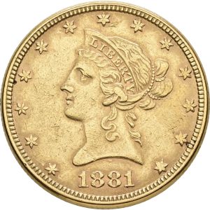 USA, 10 Dollars 1881, KM 102, F 158, VF