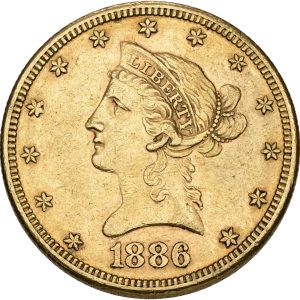 USA, 10 Dollars 1886 S, San Francisco, KM 102, F 160, VF/EF-VF