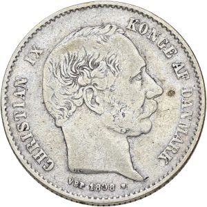 Christian IX, 1 krone 1898, Sieg 1.2, H 14B, kv. 1