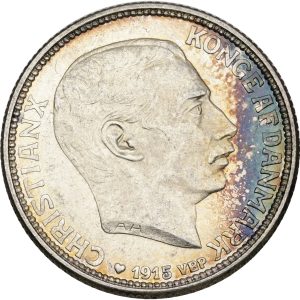 Christian X, 1 krone 1915, Sieg 2, H 9, kv. 01