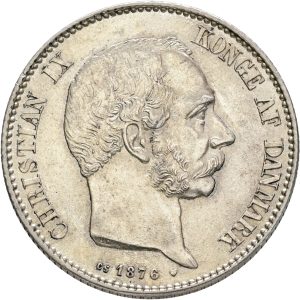 Christian IX, 2 kroner 1876, Sieg 1.1, H 13A, kv. 01