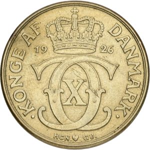 Christian X, 2 kroner 1926, Sieg 3.1, H 20A, kv. 01-1+