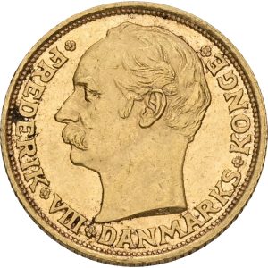 Frederik VIII, 10 kroner 1908, Sieg 2, H 2, F 298, kv. 01-1+