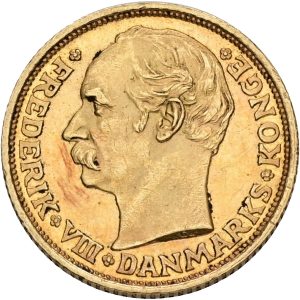 Frederik VIII, 10 kroner 1908, Sieg 2, H 2, F 298, kv. 01-1+