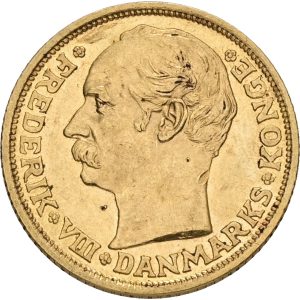 Frederik VIII, 10 kroner 1909, Sieg 2, H 2, F 298, kv. 01-1+