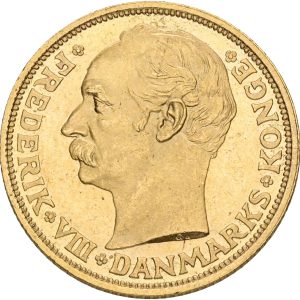 Frederik VIII, 20 kroner 1908, Sieg 2, H 1, F 297, kv. 0-01
