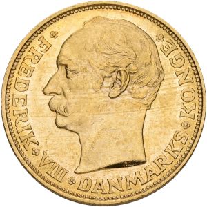 Frederik VIII, 20 kroner 1909, Sieg 2, H 1, F 297, kv. 01