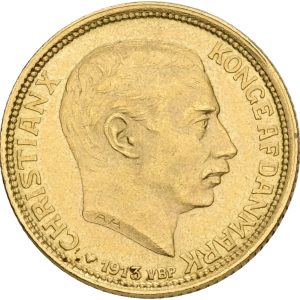 Christian X, 10 kroner 1913, Sieg 3, H 2, F 300, kv. 01