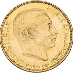 Christian X, 20 kroner 1917, Sieg 3.1, H 1A, F 299, kv. 01