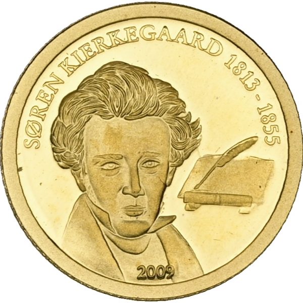 Palau, Dollar 2009, Søren Kierkegaard, Au (999/1000), 1.24 g, Proof