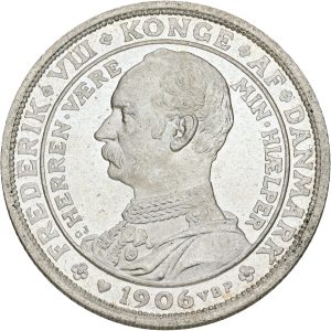 Frederik VIII, 2 kroner 1906, tronskiftet, Sieg 4, H 3, kv. 0