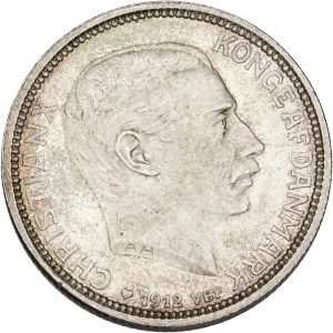 Christian X, 2 kroner 1912, tronskiftet, Sieg 5, H 3, kv. 0-01