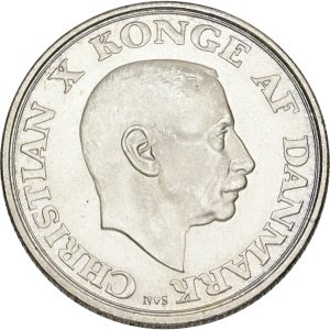 Christian X, 2 kroner 1945, 75-års fødselsdag, Sieg 9, H 7, kv. 0