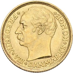 Frederik VIII, 10 kroner 1908, Sieg 2, H 2, F 298, kv. 01