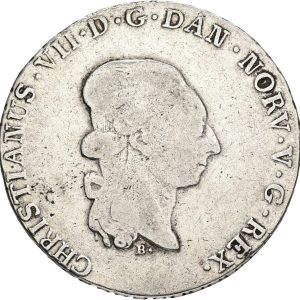 Christian VII, speciedaler 1795, Altona / Poppenbüttel, Sieg 45.1, H 39A, FP SH9.16, kv. 1