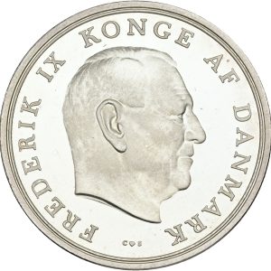 Frederik IX, ministereksemplar, (5 kroner) 1964, Prinsesse Anne-Maries bryllup med Kong Konstantin, Sieg 13, H T1, kv. M, enkelte håndteringsspor.