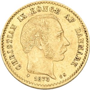 Christian IX, 10 kroner 1873, Sieg 1.1, H 9A, F 296, kv. 1+