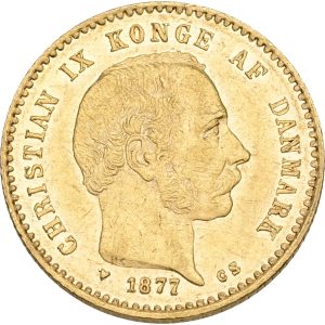 Christian IX, 10 kroner 1877, Sieg 1.1, H 9A, F 296, kv. 1+