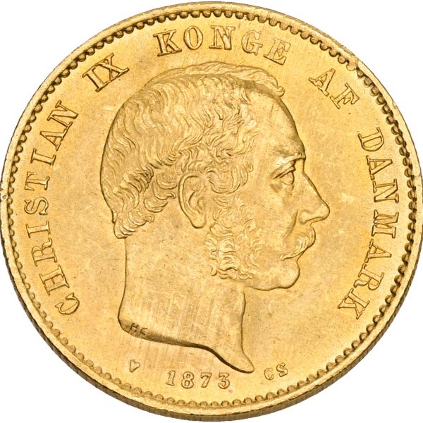 Christian IX, 20 kroner 1873, Sieg 1.1, H 8A, F 295, kv. 0-01, ridser.