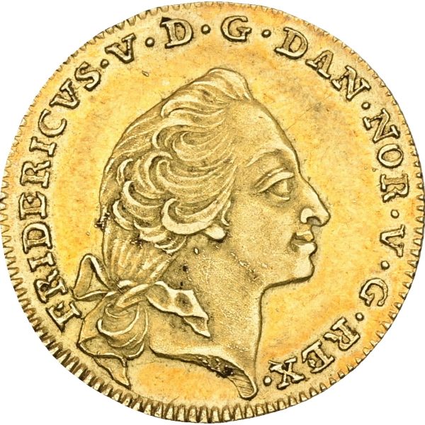 Frederik V, kurantdukat / 12 mark 1758 W/VH, Sieg 21.3, H 22C, kv. 01-1+