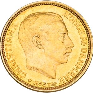 Christian X, 10 kroner 1913, Sieg 3, H 2, F 300, kv. 01 - medaljeprægskarakter.