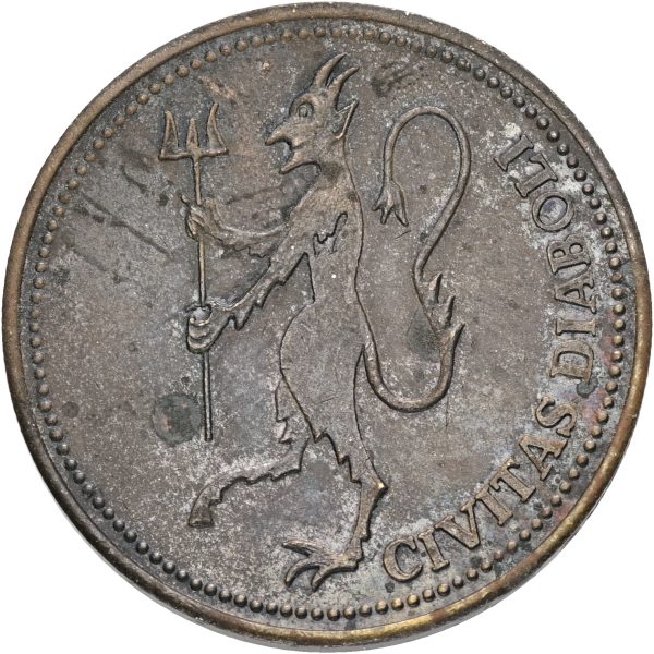 Anholt, satanmønt, 13. maj 1973, Ae, 31 mm, 10,79 g, kv. 01-1+, pletter.