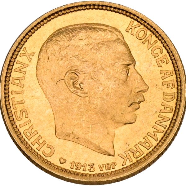 Christian X, 10 kroner 1913, Sieg 3, H 2, F 300, kv. 0-01