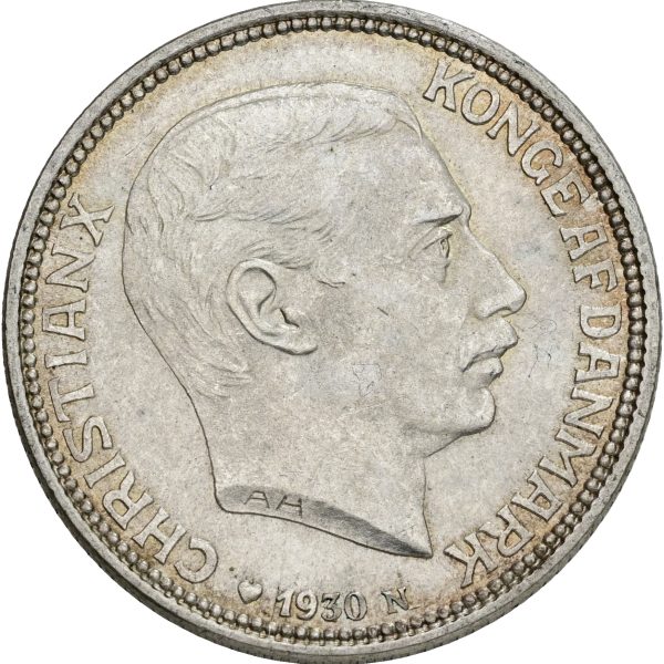 Christian X, 2 kroner 1930, kongens 60 års fødselsdag, Sieg 7, H 5, kv. 0-01