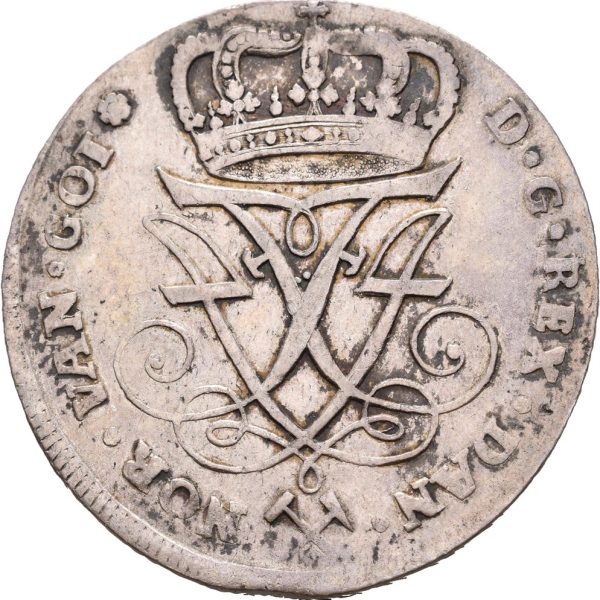 Norge, Frederik IV, 4 mark 1726, NMD 7, H 4, kv. 1+-1, ks