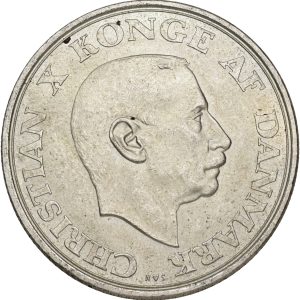 Christian X, 2 kroner 1937, 25 års regeringsjubilæum, Sieg 8, H 6, kv. 01