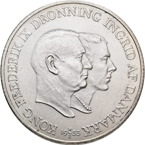 Frederik IX, 2 kroner 1953, Grønlandsindsamlingen, Sieg 10, H 2, kv. 0-01