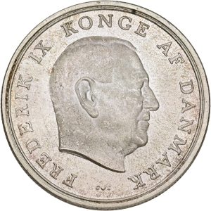 Frederik IX, 5 kroner 1964, prinsesse Anne-Maries bryllup med kong Konstantin, Sieg 13, kv. 0