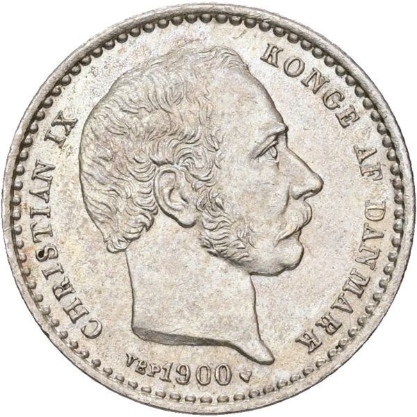 Christian IX, 25 øre 1900, Sieg 1.2, H 15B, kv. 01