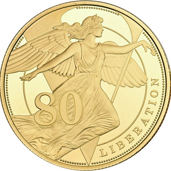 Niue, 50 Dollars 2025, 80 Years of Liberation, Au (999/1000), 31.1 g (1 oz), Proof – mintage of 80 pcs.