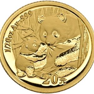 China, 20 Yuan 2005, Panda, Au (999/1000), 1.55 g, KM 1586, Proof