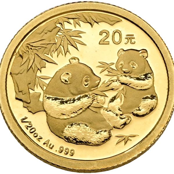 China, 20 Yuan 2006, Panda, Au (999/1000), 1.55 g, KM 1661, Proof