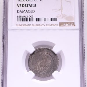 Greece, Phoenix 1828, KM 4, Divo 1, NGC VF details, damaged.