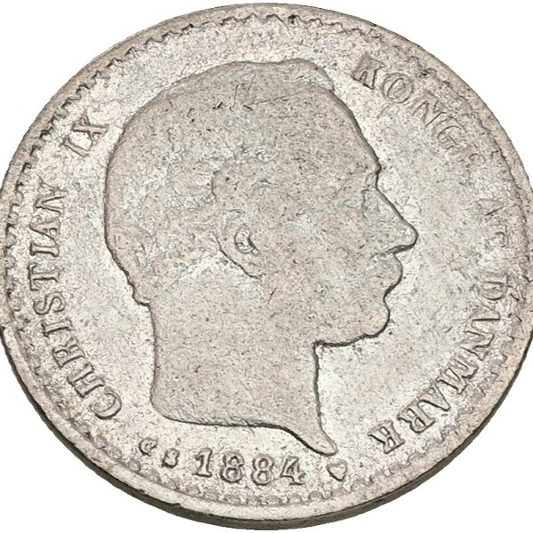 Christian IX, 10 øre 1884, Sieg 9.1, H 16A, kv. 1-1-