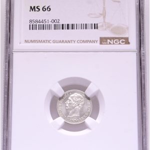 Frederik VIII, 10 øre 1907, Sieg 10.1, H 5, NGC MS 66