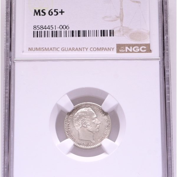 Christian IX, 25 øre 1894, Sieg 1.2, H 15B, NGC MS 65+