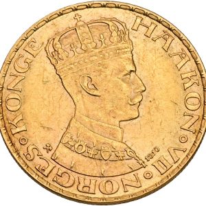 Norge, Haakon VII, 20 kroner 1910, NM 1, Sieg 105, Fr. 19, kv. 01
