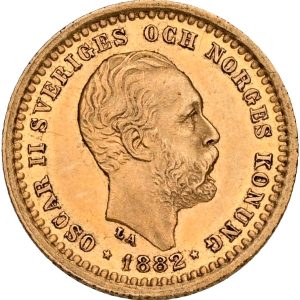 Sverige, Oscar II, 5 kronor 1882, SM 35, Fr. 95, kv. 01-1+