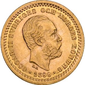 Sverige, Oscar II, 5 kronor 1899, SM 39, Fr. 95, kv. 01