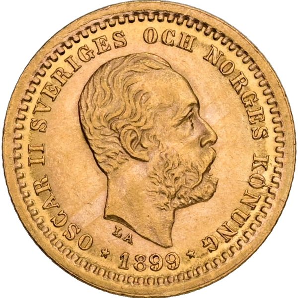 Sverige, Oscar II, 5 kronor 1899, SM 39, Fr. 95, kv. 01