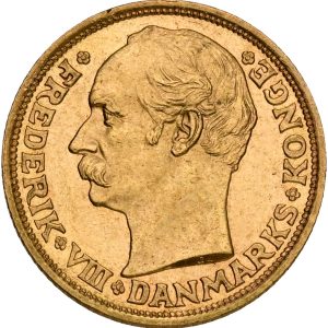 Frederik VIII, 10 kroner 1909, Sieg 2, H 2, Fr. 298, kv. 01